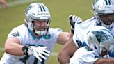 Now playing: Brady Christensen learning third offensive line position with Panthers