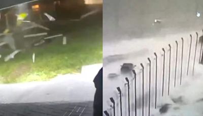 Hurricane Helene: Shocking videos of eerie storm surge, high winds and catastrophic landfall in Florida