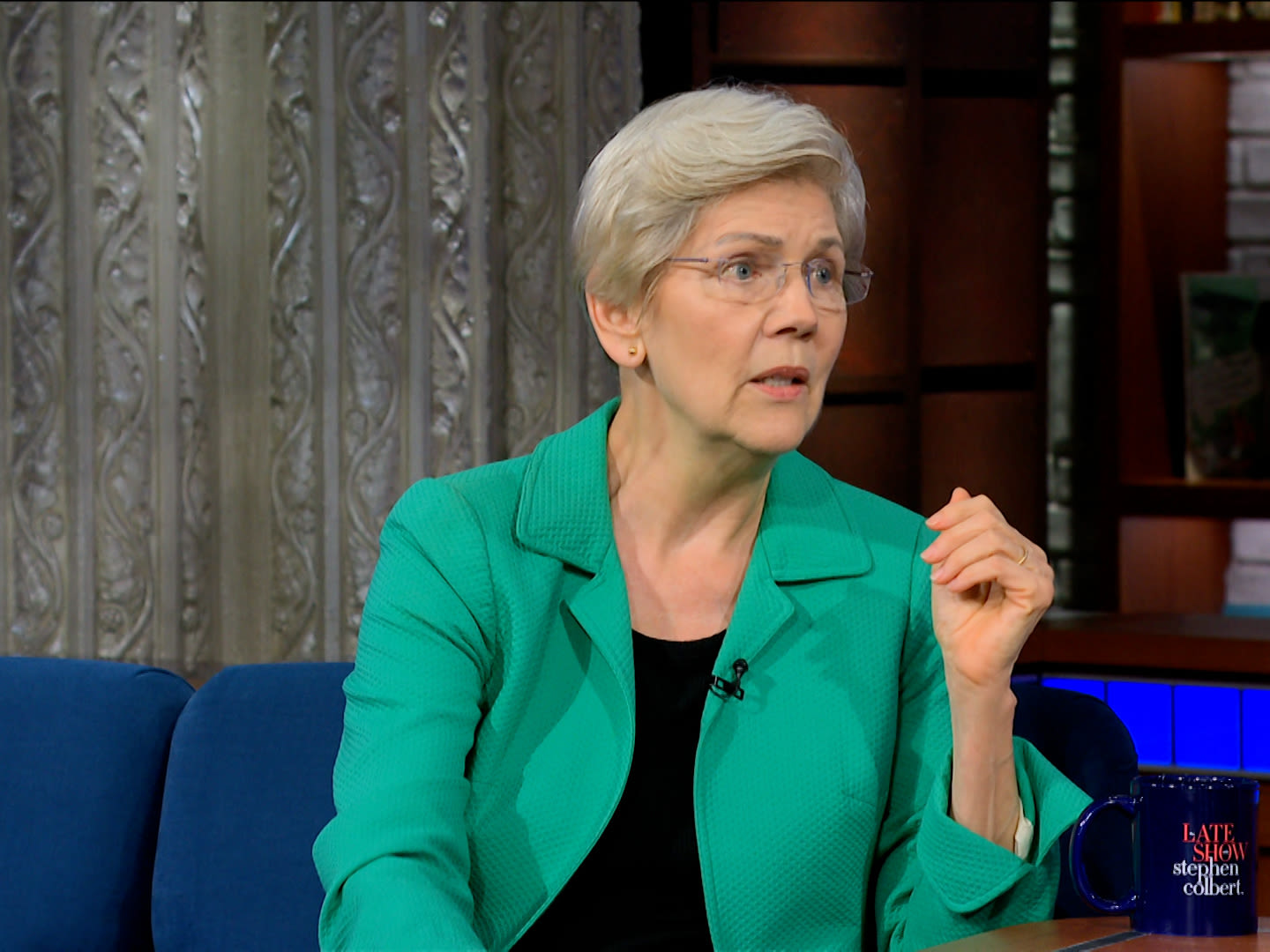 Elizabeth Warren Calls J.D. Vance ‘Donald Trump Doubled’ on ‘Colbert’