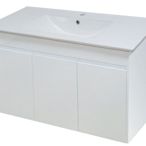FUO衛浴：100公分  鋼琴白色 發泡板浴櫃組（含龍頭） PV9100