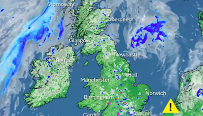 Met Office warns of 'torrential thundery downpours' to hit UK this evening
