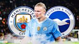 Erling Haaland is out of Manchester City's squad vs Brighton in the Premier League