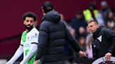 Jurgen Klopp reveals conversation with Mohamed Salah after heated clash on touchline in Liverpool draw