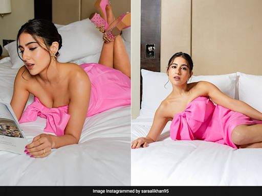 In A "Barbie Dress" With "Gloss And Spray", Sara Ali Khan In Pink Brightens Our Rainy Days