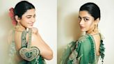 Not Rashmika Mandanna’s worth Rs 1,19,500 green saree but her glam makeup is the ONLY saving grace