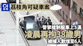 荔枝角可疑車｜警長沙灣拘38歲男 被捕人數增至6人