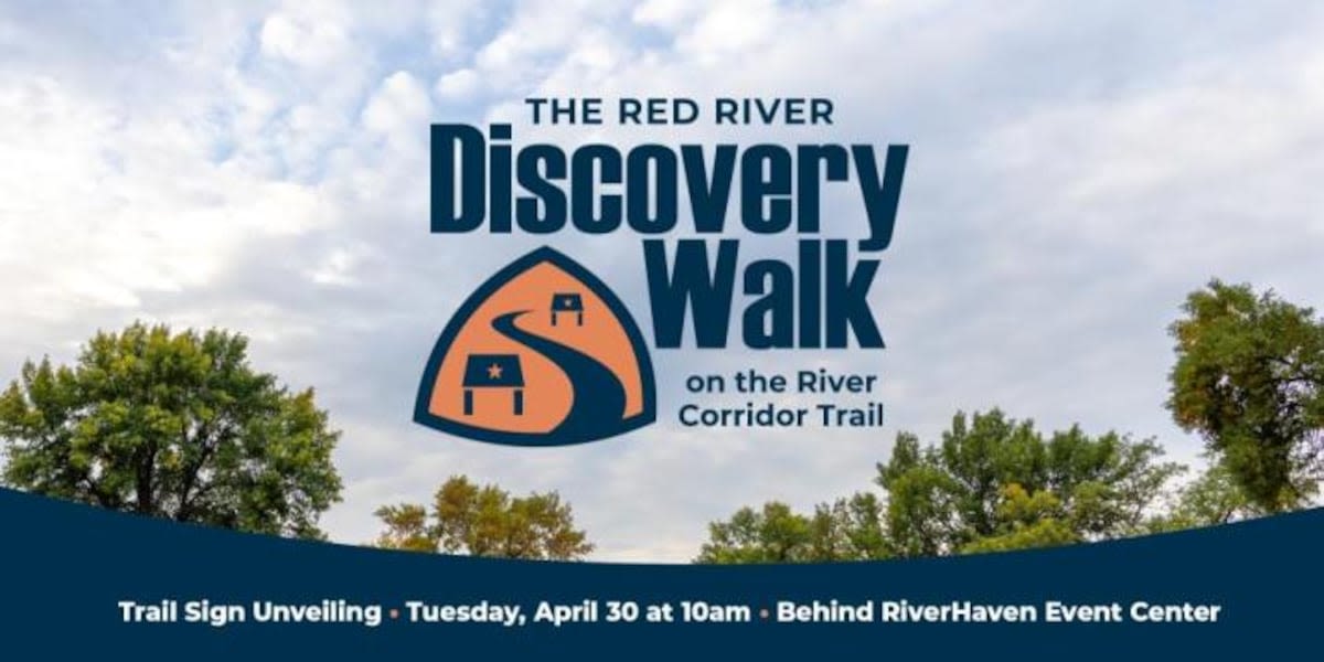 Red River Discovery Walk Trail sign unveiling