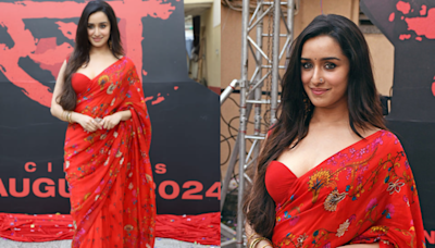 Shraddha Kapoor’s red floral sari is perfect for a new bride