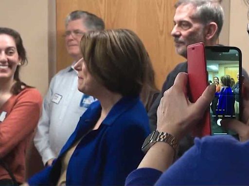 Sen. Klobuchar campaigns for Biden in New Hampshire