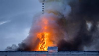 Fire Rages Through Copenhagen's 17th-Century Old Stock Exchange