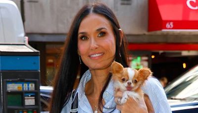 Demi Moore Hits the Streets of New York with Her Dog Pilaf, Plus Daisy Ridley, Matthew McConaughey and More