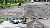 Craters on roads across Salt Lake