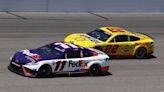 Live updates from NASCAR at Kansas: Denny Hamlin wins; Ross Chastain throws a fist