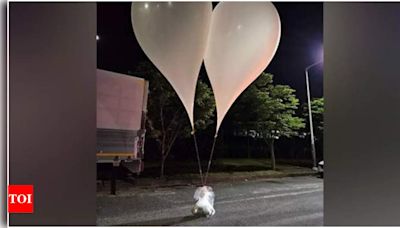 North Korea drops 600 more 'trash-filled' balloons in South Korea - Times of India