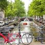 Cycling through Amsterdam