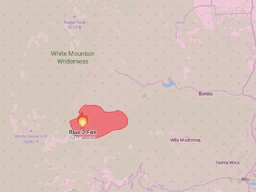 Blue 2 Fire burning more than 1,400 acres near Ruidoso