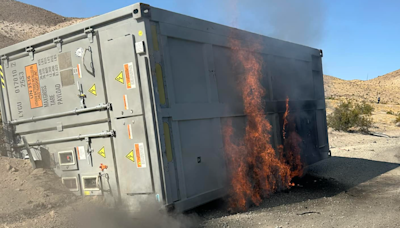 Lithium Battery Fire Traps Drivers in Sweltering Heat on California Highway