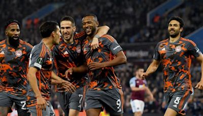 Aston Villa vs Olympiacos LIVE: Europa Conference League latest updates after El Kaabi hat-trick and Hezze goal