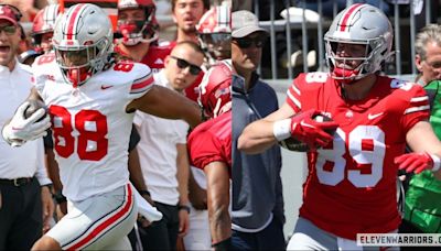 Gee Scott Jr. and Will Kacmarek Are “... Play” at Tight End While Ryan Day Seeks More Consistency from...