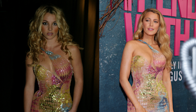 Blake Lively Paid Homage to Britney Spears By Wearing Her 2002 Versace Dress