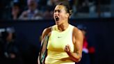 Sabalenka rescató tres match points y festejó un triunfo "para el corazón" en Roma