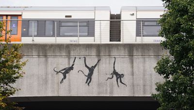 Three monkeys is third Banksy artwork in three days