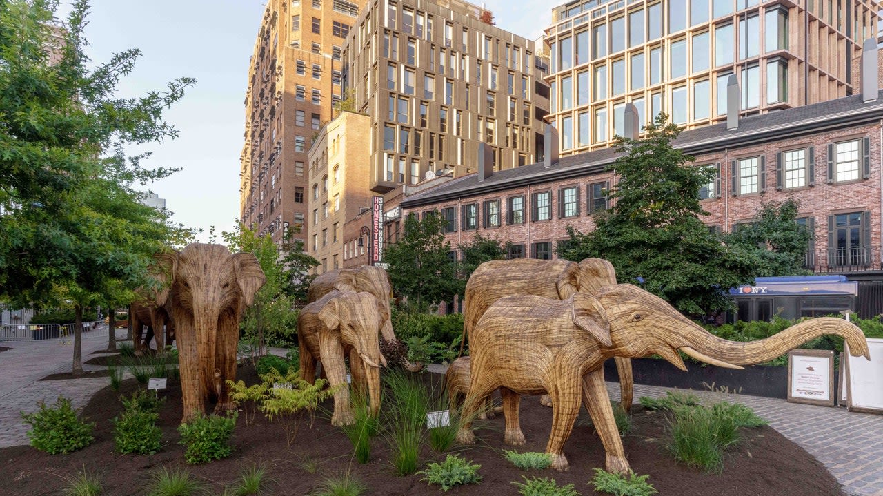 The Elephants Are Coming! A Striking Traveling Exhibition Troops Through Manhattan’s Meatpacking District