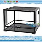 【魚店亂亂賣】REPTI ZOO兩棲玻璃爬蟲箱寵物缸60x45x45cm(雙門滑軌)DIY組合式ARK0207