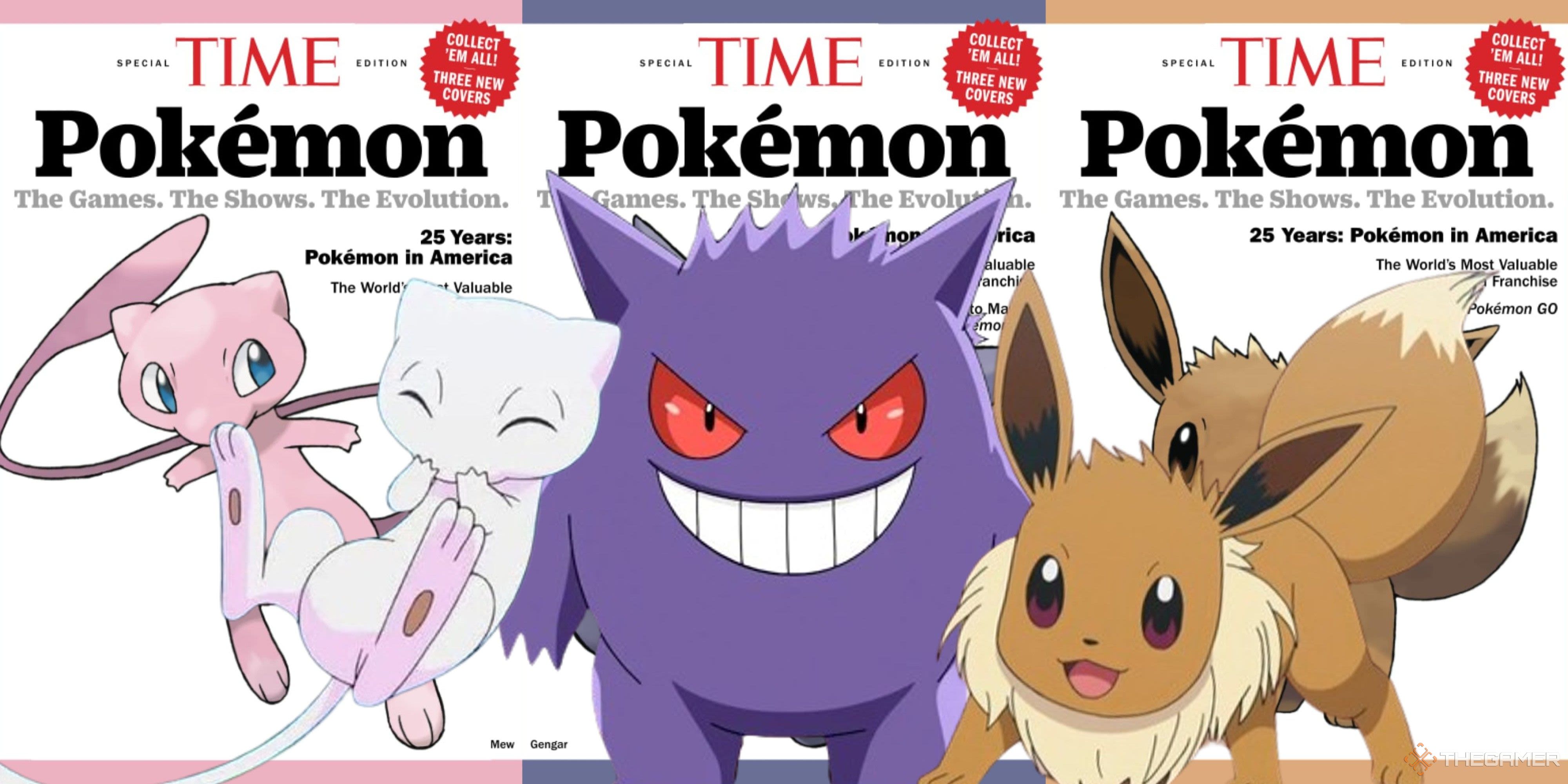 Gengar, Mew, And Eevee Are The Latest Pokemon To Get Their Own Time Covers