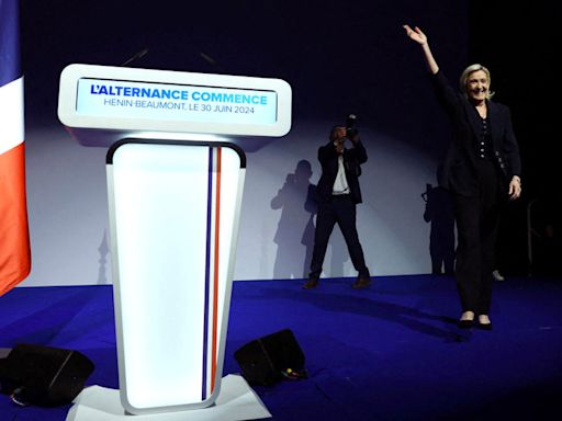 Historic win for Marine Le Pen's far-right National Rally party in first round of France's parliamentary election