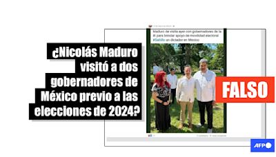 Foto de Maduro con gobernadores de México es de 2023; no tiene relación con los comicios en ese país