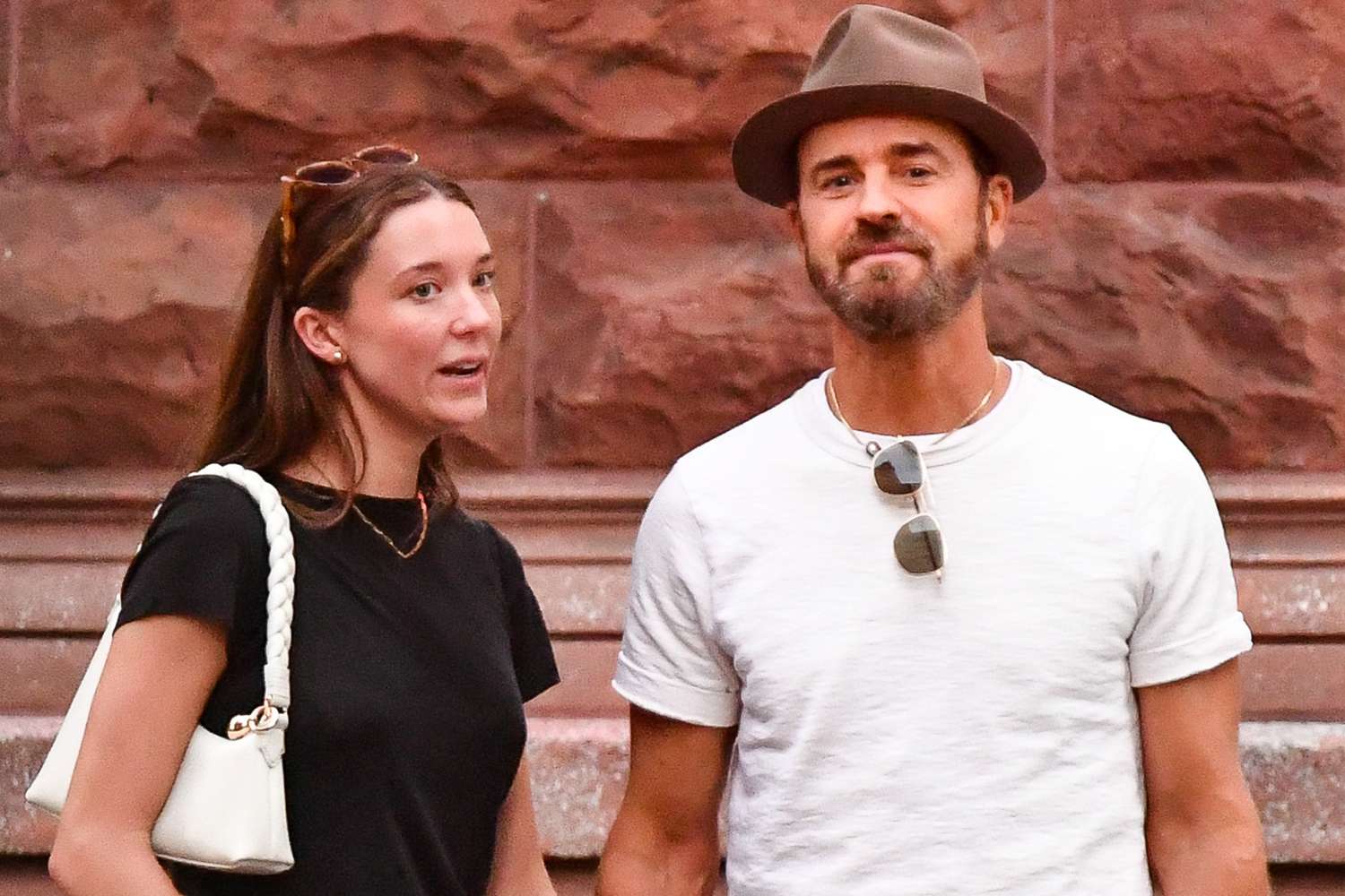 Justin Theroux and Fiancée Nicole Bloom Hold Hands on a Romantic Stroll in New York City