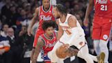 Knicks beat 76ers 111-104 in Game 1 of playoffs. Brunson and Hart score 22 points and backups star