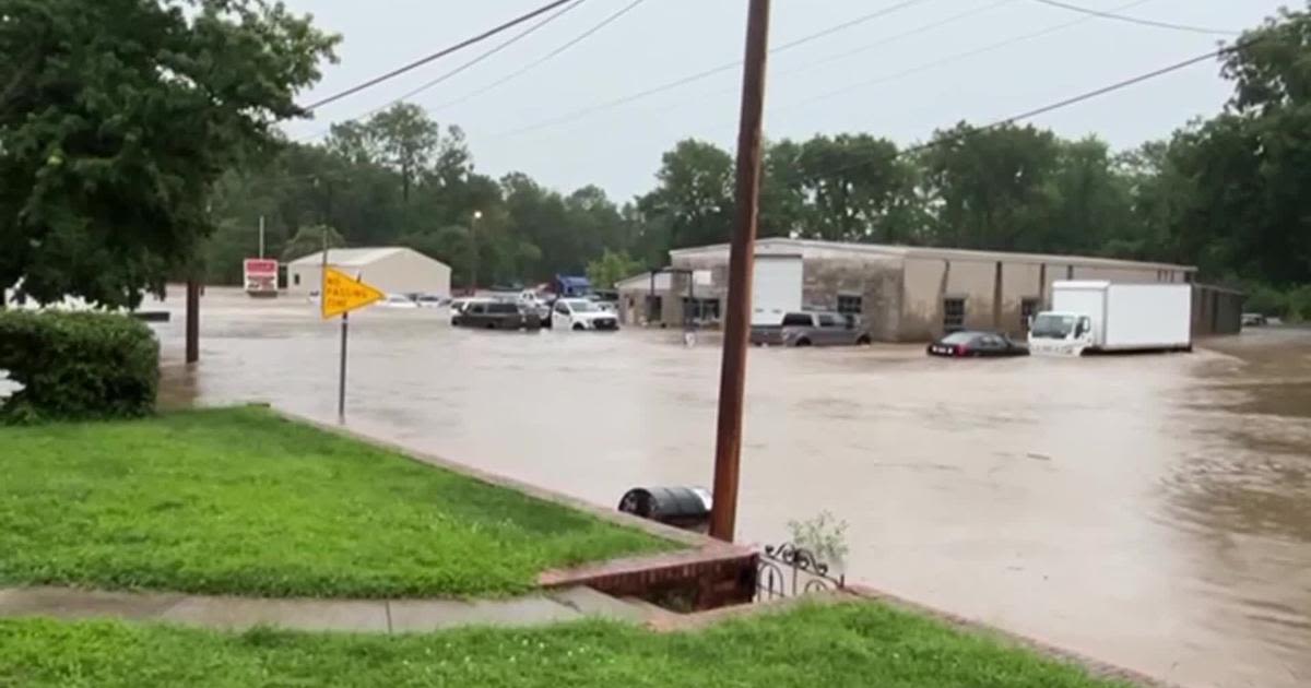 RAW: IL: FLOODING AFTER DAM FAILS IN NASHVILLE, IL