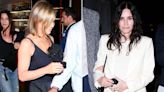 “Friends” Forever! Jennifer Aniston and Courteney Cox Spend Dinner with Pals in L.A.