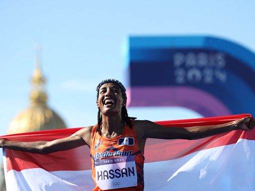 Olympics marathon results and times: Sifan Hassan beats Tigst Assefa in dramatic women’s race