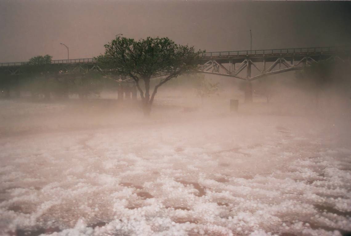 Softball-sized hail created bloody chaos at 1995 Fort Worth Mayfest, captured in photos