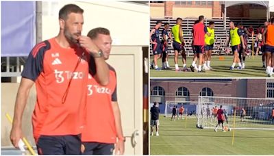 Footage shows Ruud van Nistelrooy is already making big impact in Man Utd training sessions