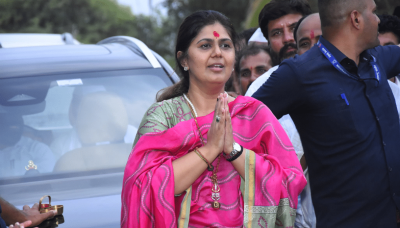 In close contest amid Maratha quota pressure, Pankaja Munde leads in her father's constituency