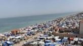Many Palestinians are crowded into shelters along the seashore in Deir al-Balah, central Gaza
