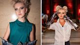 Model removes 3D bionic arm on a catwalk at London Fashion Week