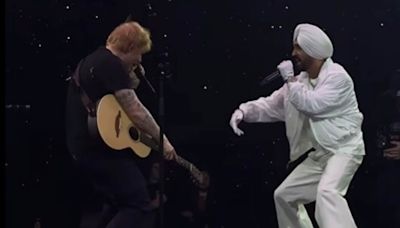 Ed Sheeran returns favour, makes surprise appearance at Diljit Dosanjh concert in Birmingham. Watch