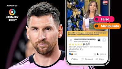 Messi no anunció un proyecto financiero para los salvadoreños ni su retiro, como dice un video en redes