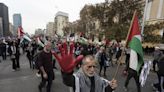 Cientos de manifestantes marchan en Chile en apoyo al pueblo palestino