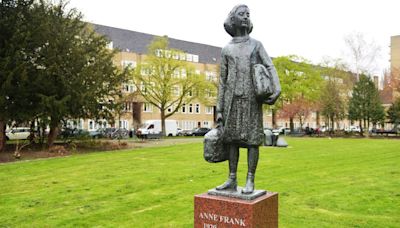 Anne Frank monument defaced with ‘Gaza’ graffiti in Amsterdam