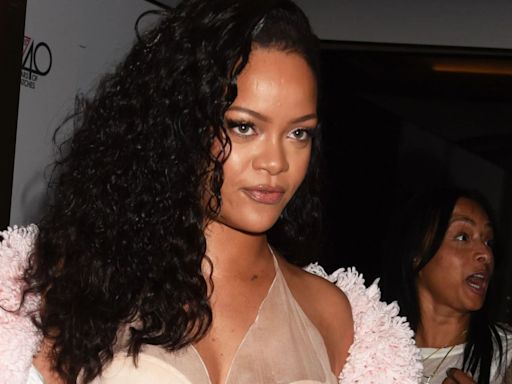 Rihanna stuns in corset dress before changing into mesh crystal dress