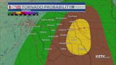 Monday Morning Forecast: Beryl to bring heavy rain, gusty winds, and isolated tornadoes