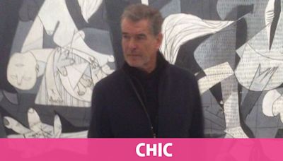 Pierce Brosnan genera polémica por su fotografía frente al 'Guernica'