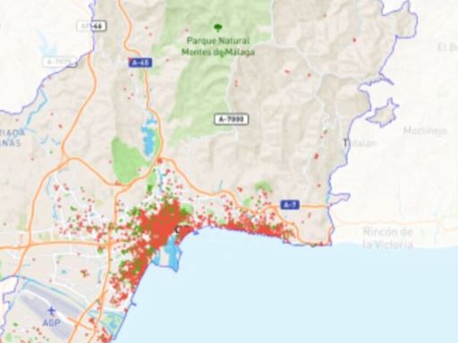 Crazy holiday home map on Spain's coast shows surge of tourist properties