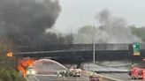 Traffic snarled as workers begin removing I-95 overpass scorched in fuel truck inferno